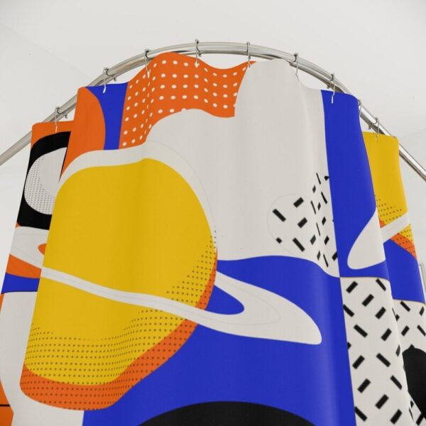 Abstract Art Shower Curtain, Contemporary Art, Tribal Bathroom Curtain, Mid Century Modern Shower Curtain