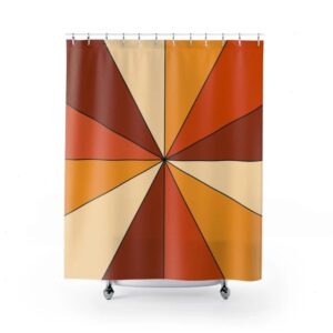 Add Groovy 60's 70's Vibes To Your Bathroom With Our Retro Shower Curtain