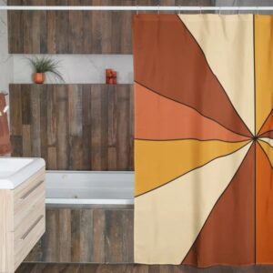 Add Groovy 60's 70's Vibes To Your Bathroom With Our Retro Shower Curtain