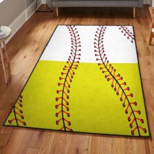 Baseball America Bedroom Rugs, Baseball And Softball Rug