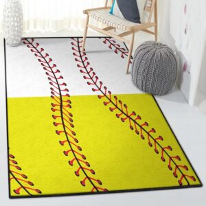 Baseball America Bedroom Rugs, Baseball And Softball Rug