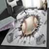 Baseball America Bedroom Rugs, Baseball Wall Rug
