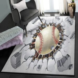 Baseball America Bedroom Rugs, Baseball Wall Rug