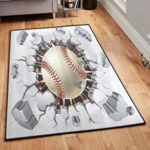 Baseball America Bedroom Rugs, Baseball Wall Rug