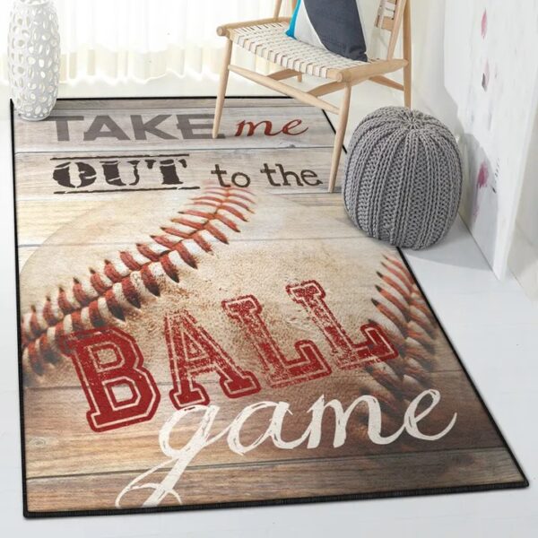 Baseball America Large Area Rugs, Take Baseball Rug