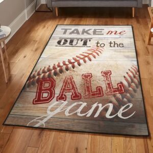 Baseball America Large Area Rugs, Take Baseball Rug