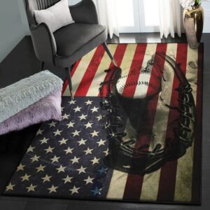 Baseball America Modern Rugs, Baseball Rug for Bedroom