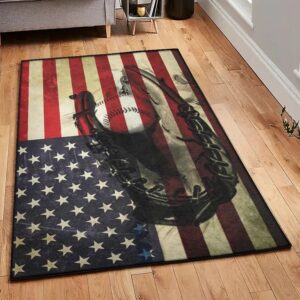 Baseball America Modern Rugs, Baseball Rug for Bedroom