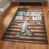 Baseball America Washable Area Rugs, Baseball Rug