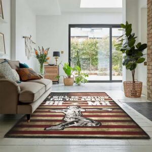 Baseball America Washable Area Rugs, Baseball Rug