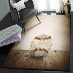 Baseball America Washable Area Rugs, Baseball Rug Gifts for Boys