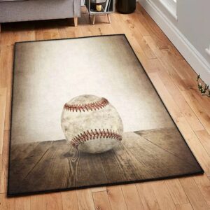 Baseball America Washable Area Rugs, Baseball Rug Gifts for Boys