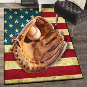 Baseball Area Rugs For Living Room, Baseball Rug