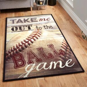 Baseball Art Deco Rug, Baseball Rug
