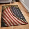Baseball Art Deco Rug, Baseball Rug Sport Lover Rug