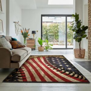 Baseball Art Deco Rug, Baseball Rug Sport Lover Rug