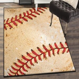 Baseball Bat Area Rugs For Living Room, Baseball 5 Rug