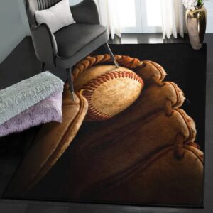 Baseball Bat Area Rugs For Living Room, Baseball Rug