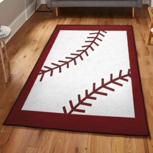 Baseball Bat Art Deco Rug, Baseball Rug