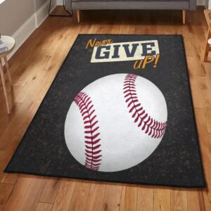 Baseball Bat Art Deco Rug, Baseball Rugs