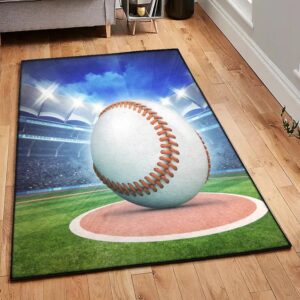 Baseball Bat Bedroom Rugs, Baseball Rug