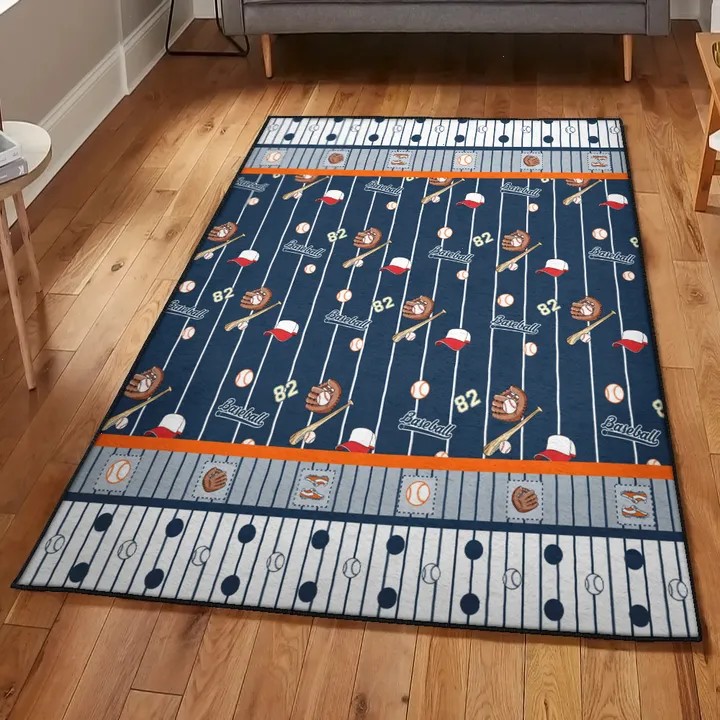 Baseball Bat Cool Rugs, Baseball Rug
