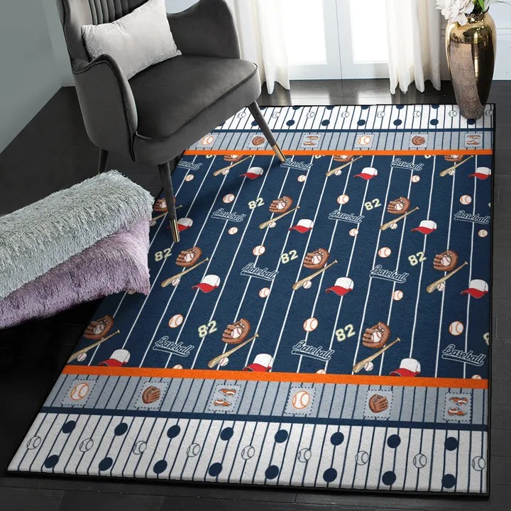 Baseball Bat Cool Rugs, Baseball Rug
