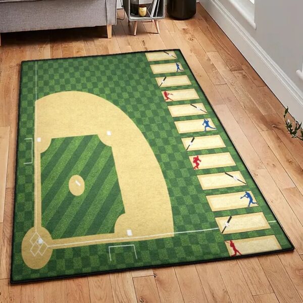 Baseball Bat Cool Rugs, Sports Life Baseball Field Rug