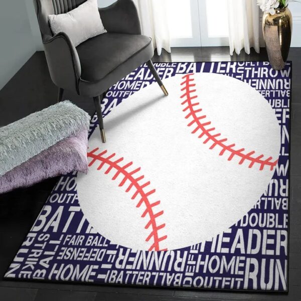 Baseball Bat Kitchen Rugs, Baseball Rug