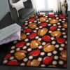 Baseball Bat Large Area Rugs, Baseball Rug for Bedroom