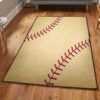 Baseball Bat Large Area Rugs, Vintage Baseball Rug