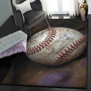 Baseball Dining Room Rug, Baseball Rug