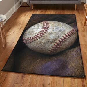 Baseball Dining Room Rug, Baseball Rug