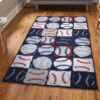 Baseball Dining Room Rug, Baseball Rug for Bedroom