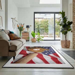 Baseball Indoor Outdoor Rugs, Baseball Rug