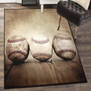 Baseball Modern Area Rugs, Baseball Rugs