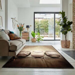 Baseball Modern Area Rugs, Baseball Rugs