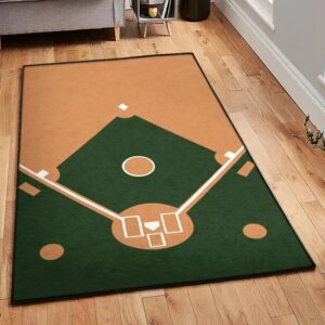 Baseball Modern Rugs, Baseball Area Rug