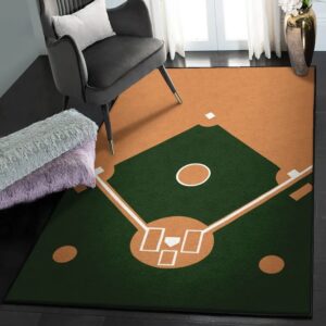 Baseball Modern Rugs, Baseball Area Rug