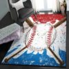 Baseball Playroom Rug, Baseball Rug