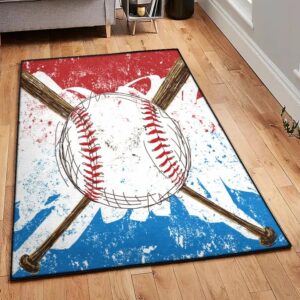 Baseball Playroom Rug, Baseball Rug