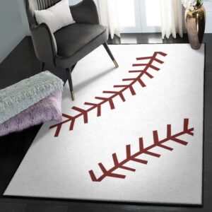 Baseball Rug for Bedroom, Baseball Area Rug