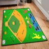 Baseball Washable Area Rugs, Baseball Area Rug