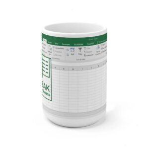 Ceramic Mug - MS Excel Freak in the Sheets - Perfect Gift for Spreadsheet Wizards