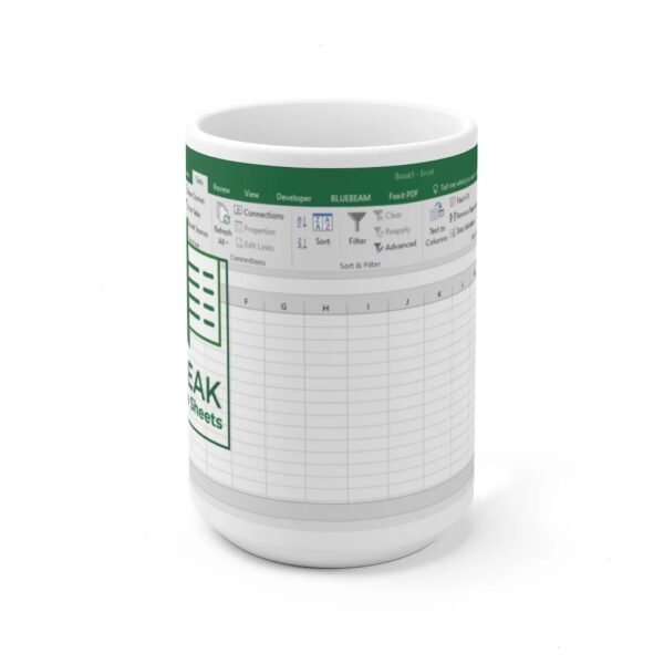 Ceramic Mug - MS Excel Freak in the Sheets - Perfect Gift for Spreadsheet Wizards