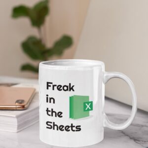 Custom Name Freak in the Sheets Accountant Mug - Tax Season Preparer - Unique Christmas Gift
