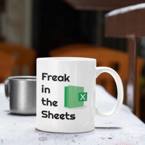 Custom Name Freak in the Sheets Accountant Mug - Tax Season Preparer - Unique Christmas Gift