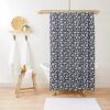 Floral Black And White Boho Shower Curtain For Eco-Friendly Waterproof Bathroom Decor