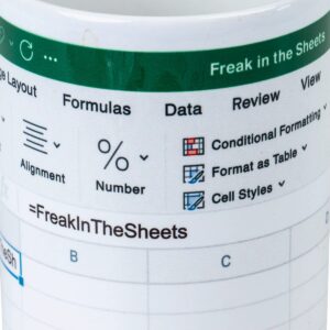 Freak in the Sheets Mug - Funny Coffee Mug for Excel Geeks and Accountants