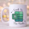 Funny Coworker Accountant Mug - Freak in The Sheets CPA Mug - Excel Spreadsheet Mug
